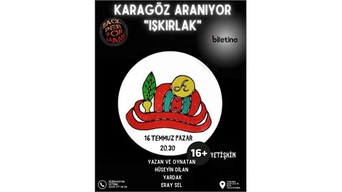 Karagöz Aranıyor “Işkırlak” Karagöz Oyunu Tuzla Back Performans Cafe
