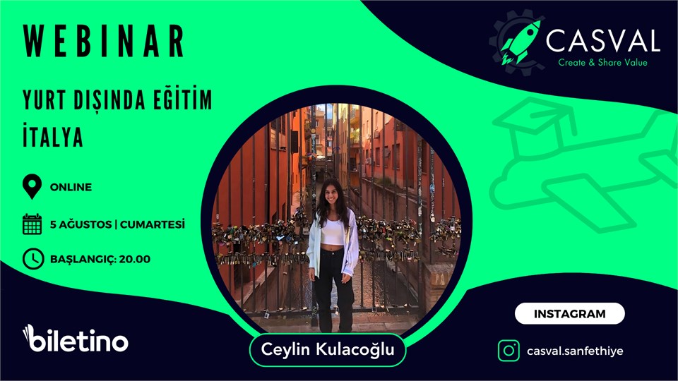 CASVAL Yurt Dışı Eğitim Seminerleri: Ceylin Kulacoğlu - İtalya