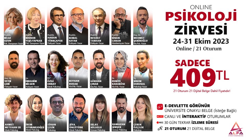ONLINE PSİKOLOJİ ZİRVESİ / 24-31 Ekim 2023