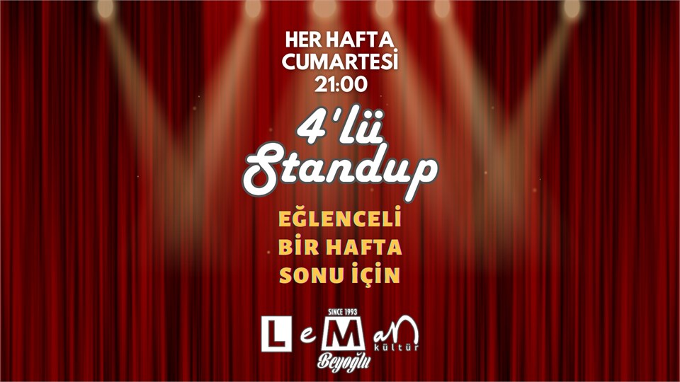 Taksim 4'lü Stand-up Komedi Gösterisi - Leman Kültür