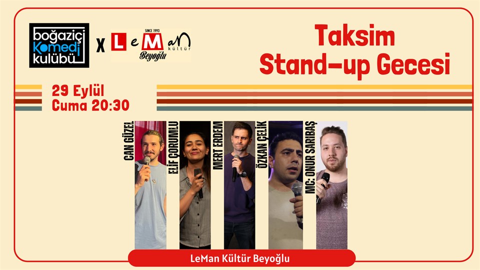 Boğaziçi Komedi Kulübü x Leman Kültür Stand Up Gecesi