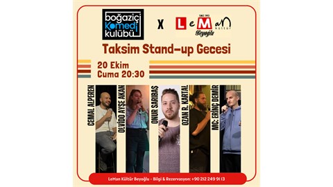 Boğaziçi Komedi Kulübü - Leman Kültür Taksim Stand Up Gecesi
