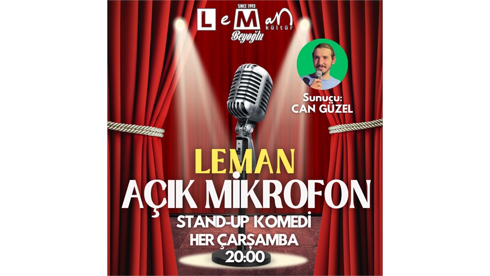 Taksim Açık Mikrofon Stand Up Gecesi - Leman Kültür