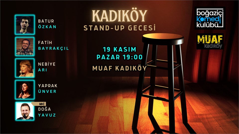 Kadıköy Stand-up Gecesi - Boğaziçi Komedi Kulübü