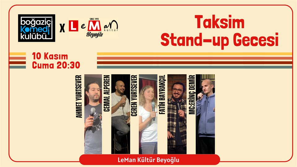 Boğaziçi Komedi Kulübü - Leman Kültür Taksim Stand Up Gecesi