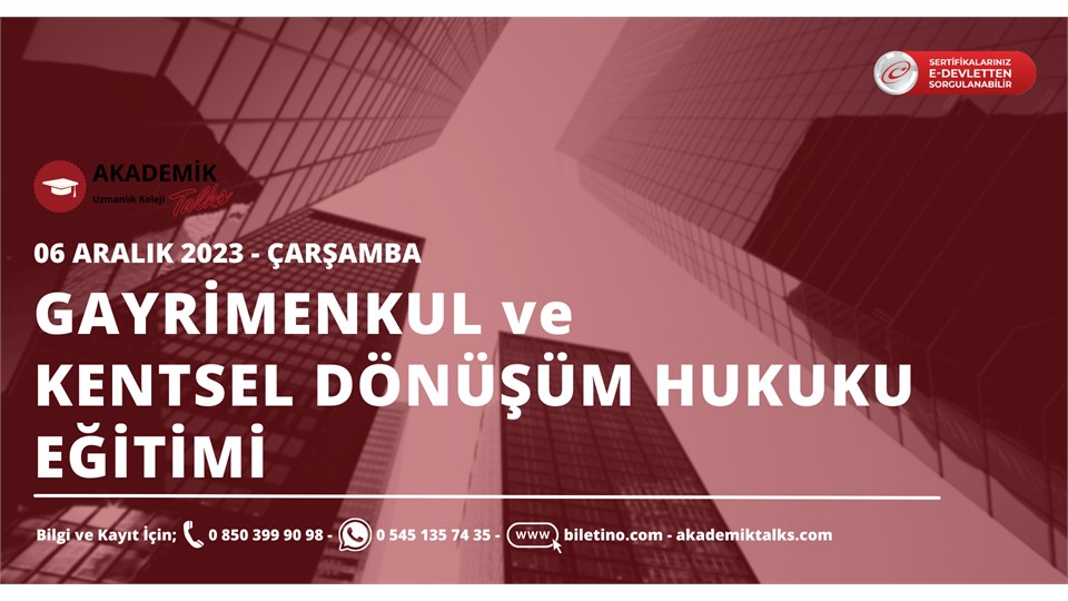 Kentsel Dönüşüm ve Gayrimenkul Hukuku