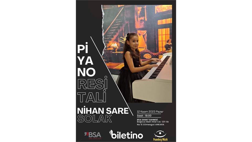 Nihan Sare SOLAK İle PİYANO RESİTALİ