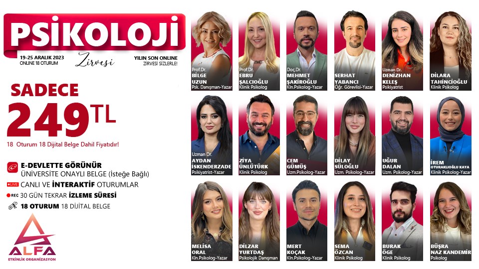 ONLINE PSİKOLOJİ ZİRVESİ / 19-25 Aralık 2023