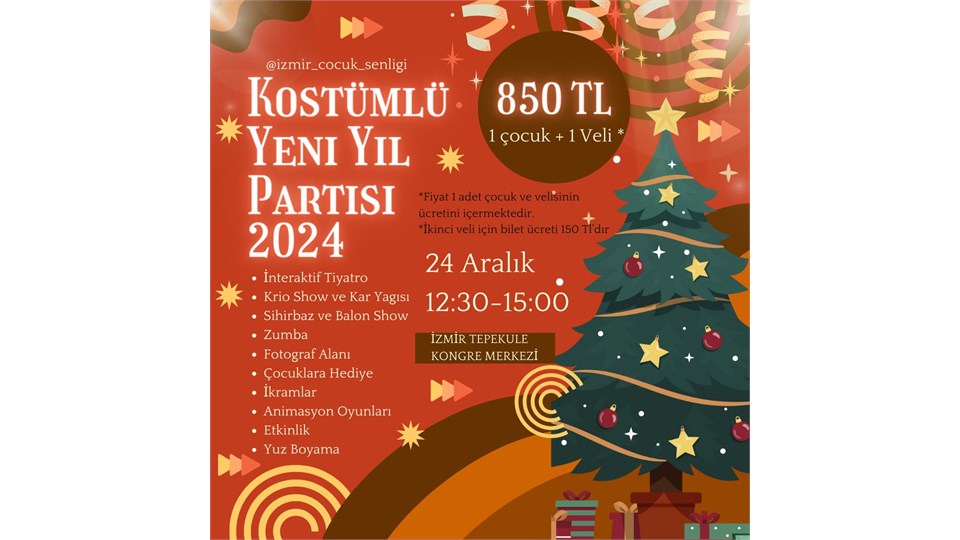 ÇOCUKLAR İÇİN KOSTÜMLÜ YENİ YIL PARTİSİ - 2024