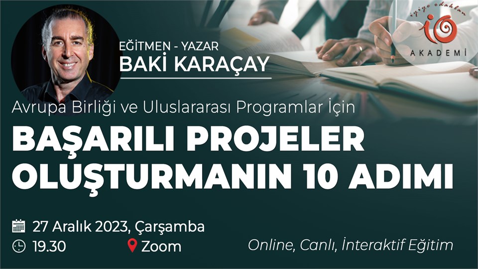 Avrupa Birliği ve Uluslararası Programlar İçin Başarılı Projeler Oluşturmanın 10 Adımı (Online Canlı İnteraktif Eğitim)