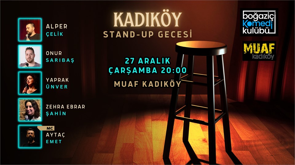 Kadıköy Stand-up Gecesi - Boğaziçi Komedi Kulübü