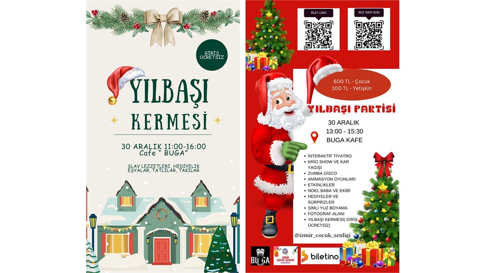 ÇOCUKLAR İÇİN KOSTÜMLÜ YILBAŞI PARTİSİ - İZMİR ÇOCUK ŞENLİĞİ & BUGA CAFE