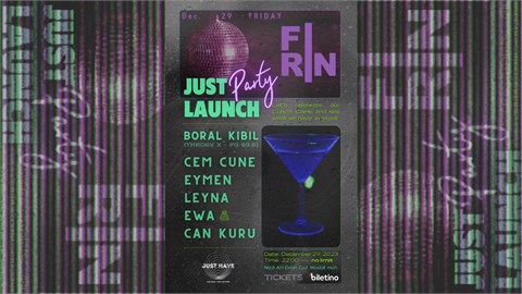 JUST LAUNCH Party, 29 December FRIDAY at the FIRIN