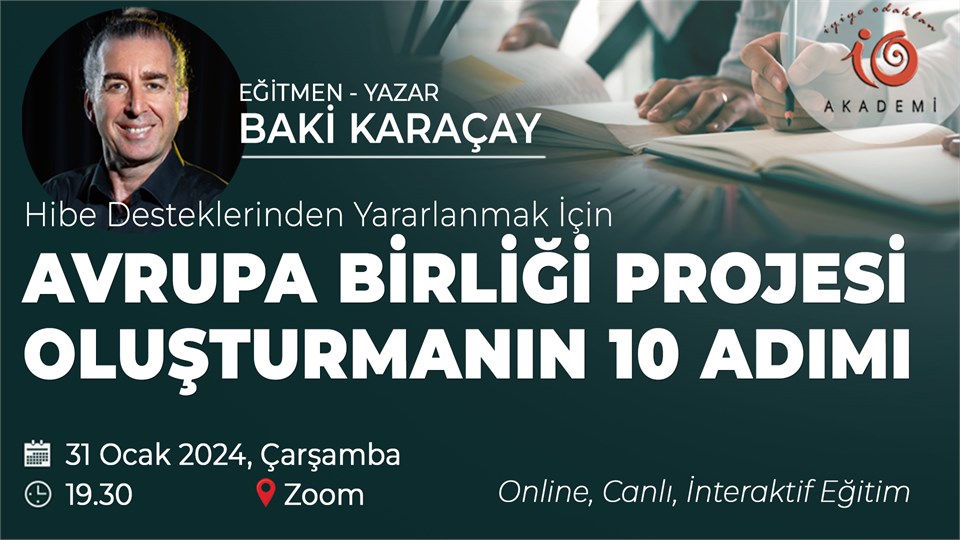 Avrupa Birliği Projesi Nasıl Hazırlanır? Eksiksiz Proje Tasarımının 10 Adımı (Online Canlı İnteraktif Eğitim)