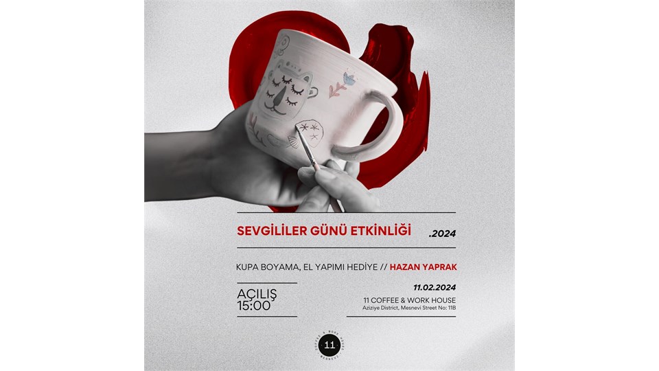 El Yapımı Hediye: Hazan Yaprak'la Sevgililer Günü Kupa Boyama Etkinliği