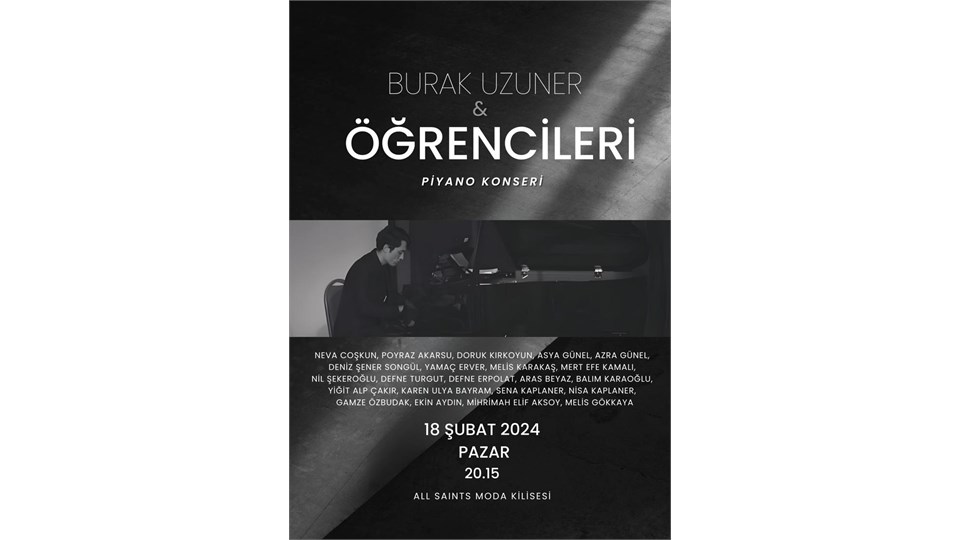 Burak Uzuner & Öğrencileri Piyano Konseri