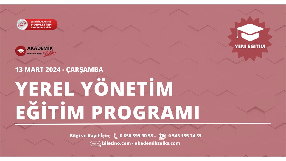 YEREL YÖNETİM EĞİTİM PROGRAMI