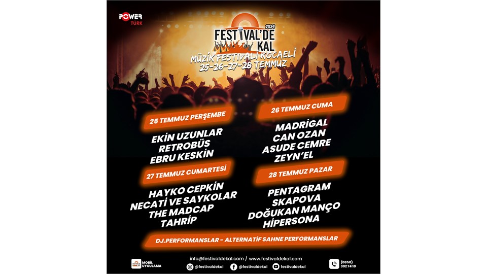 FESTİVALDE KAL KOCAELİ MÜZİK FESTİVALİ 2024
