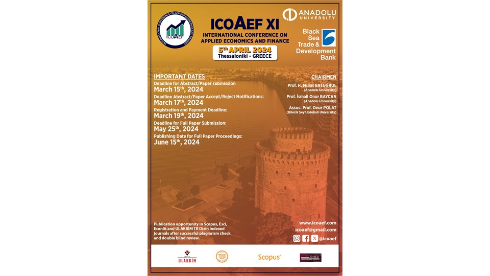 International Conference on Applied Economics and Finance (ICOAEF XI) 17th(Hybrid)-18th(Online), May 2024