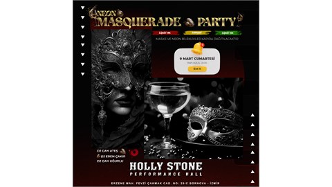 NEON MASQUERADE PARTY - HOLLY STONE BORNOVA