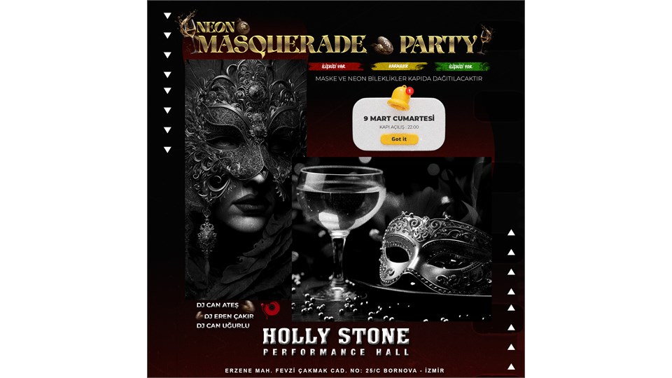 NEON MASQUERADE PARTY - HOLLY STONE BORNOVA