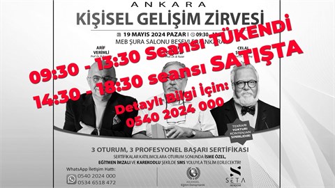 ANKARA Kişisel Gelişim Zirvesi (09:30 - 13:30)