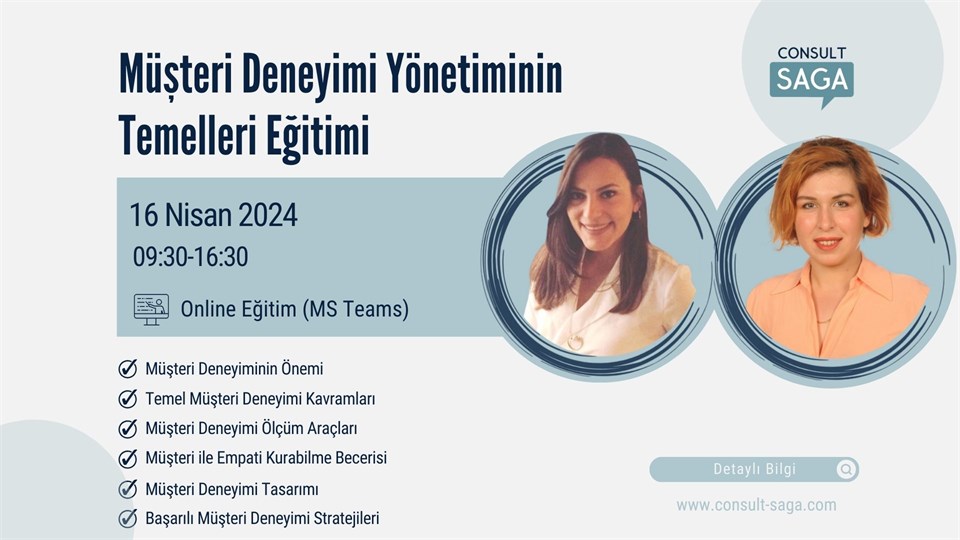 Müşteri Deneyimi Yönetiminin Temelleri Eğitimi – 16.04.2024