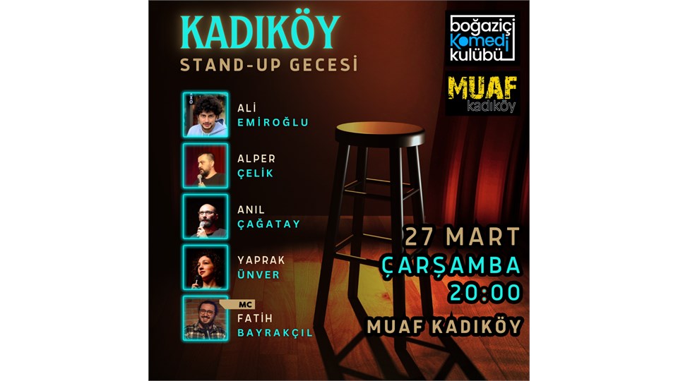Kadıköy Stand-up Gecesi - Boğaziçi Komedi Kulübü
