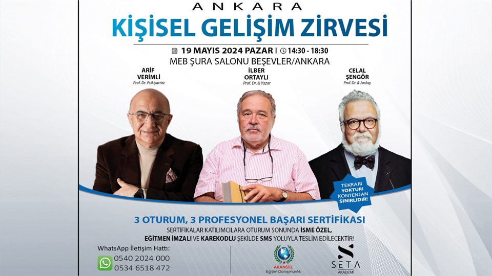 ANKARA Kişisel Gelişim Zirvesi - EK SEANS (14:30 - 18:30)