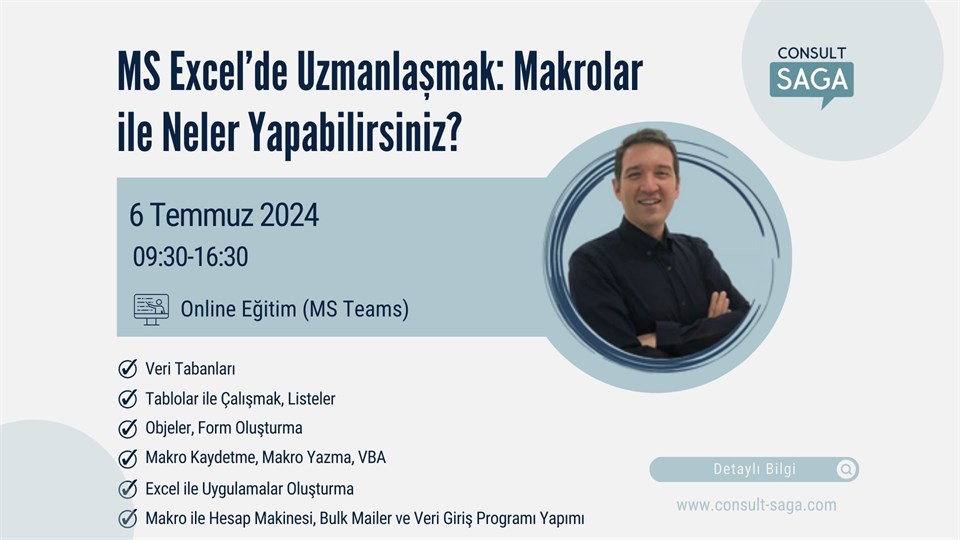 MS Excel’de Uzmanlaşmak: Makrolar ile Neler Yapabilirsiniz? – 06.07.2024