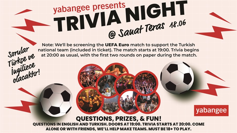 Trivia Night #134: Questions in English & Turkish
