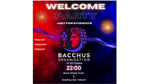 Welcome party - Bacchus organization 