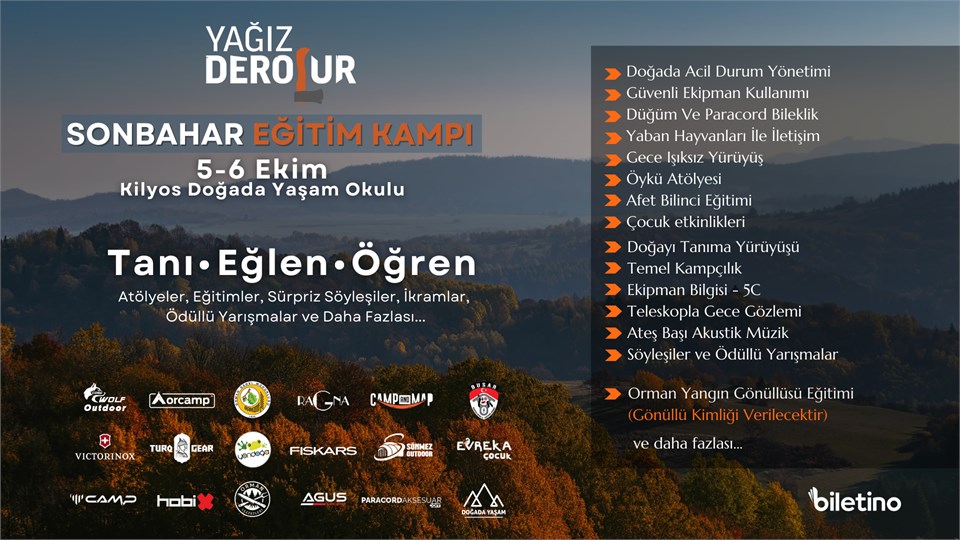 Yağız Derolur ile 5-6 Ekim Sonbahar Eğitim Kampı