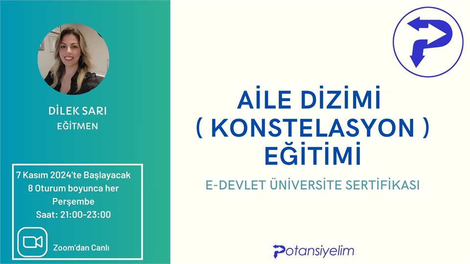 AİLE DİZİMİ ( KONSTELASYON ) EĞİTİMİ-E-Devlet Onaylı Üniversite Sertifikası!