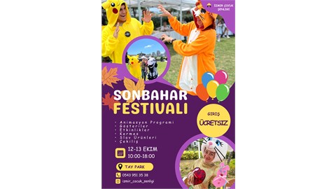 SONBAHAR FESTIVALİ (KERMES VE ÇOCUKLAR İÇİN ÜCRETSİZ FESTİVAL - İzmir Cordelion Taypark
