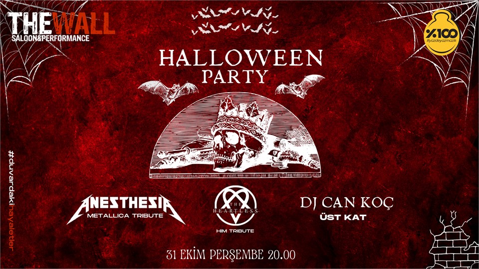 Hallowen Party The Wall - Anesthesia, The Heartless, DJ Can Koc