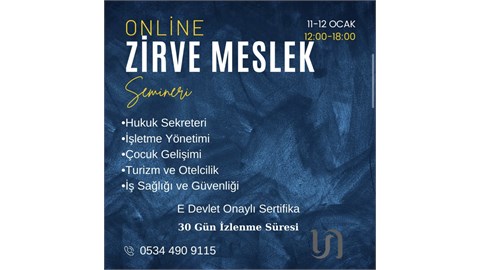 Online Zirve Meslek Semineri 