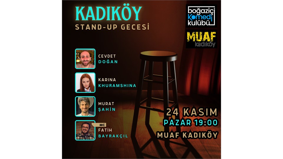Kadıköy Stand-up Gecesi - Boğaziçi Komedi Kulübü