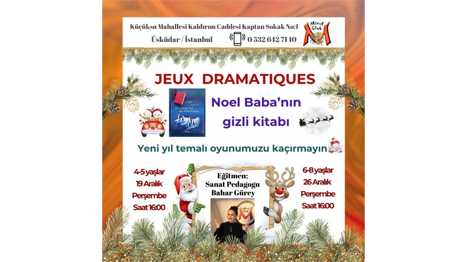 JEUX  DRAMATIQUES (Dışavurumcu Canlandırma Atölyesi)