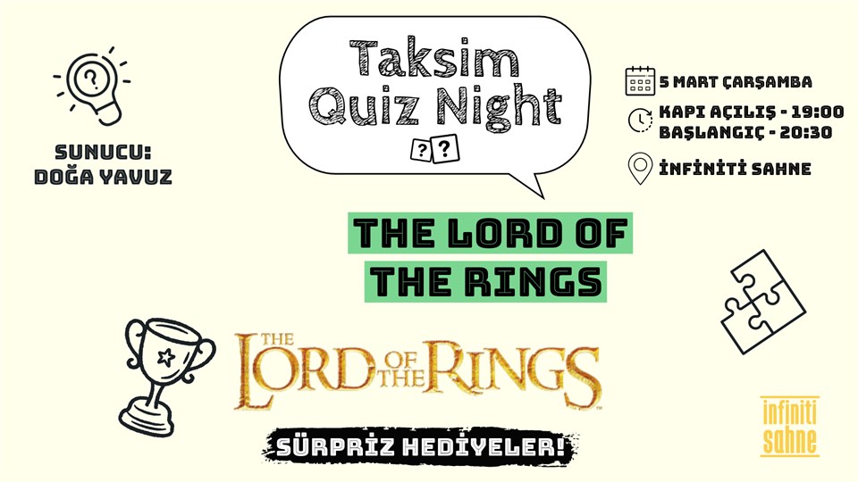 Taksim Quiz Night - The Lord of the Rings