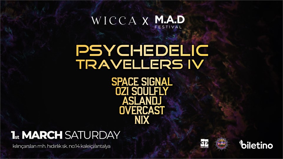 PSYCHEDELIC TRAVELLERS IV | @WICCA ANTALYA MARCH 01st! 