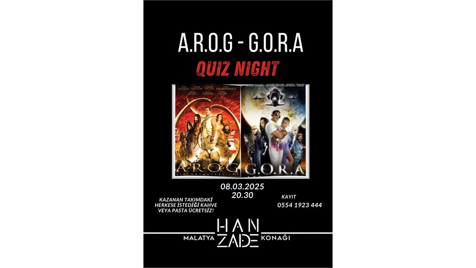 A.R.O.G - G.O.R.A QUIZ NIGHT 