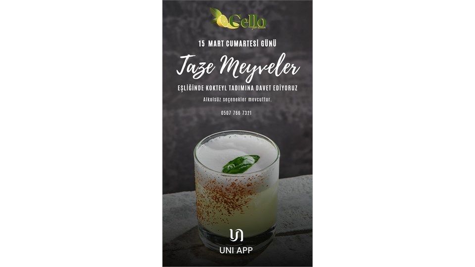 Taze Meyveler Eşliğinde Kokteyl Tadımı