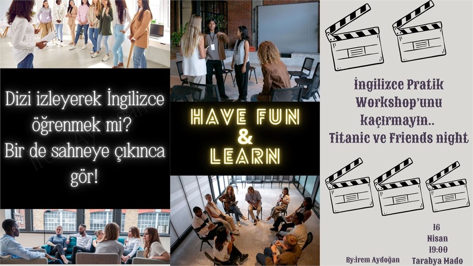 Film Sahnesi Canlandırarak İngilizce! Eğlenceli ve Etkileşimli Workshop-Sahne Senin!