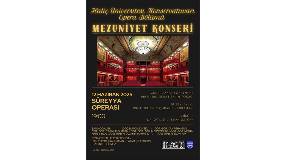 Haliç Üniversitesi Konservatuar Opera Bölümü Mezuniyet Konseri