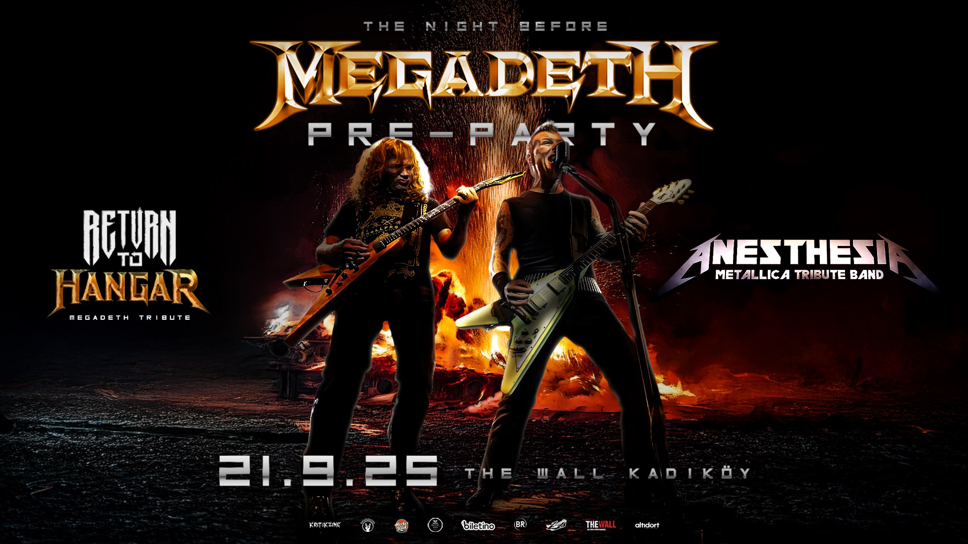 Megadeth & Metallica Tribute Night | 21 Eylül 2025 | The Wall