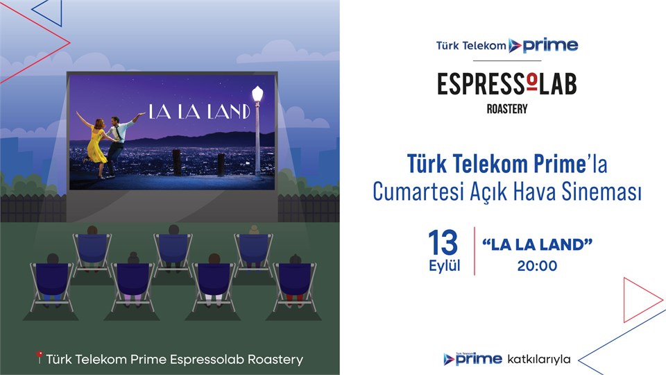 Türk Telekom Prime’la Cumartesi Açık Hava Sineması- LA LA LAND (Aşıklar Şehri)