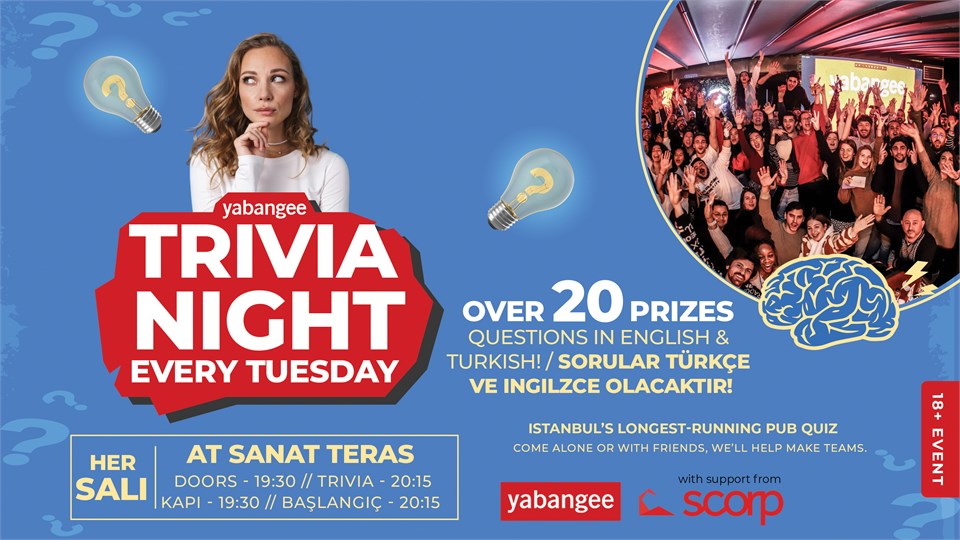 Trivia Night #199: Questions in English & Turkish