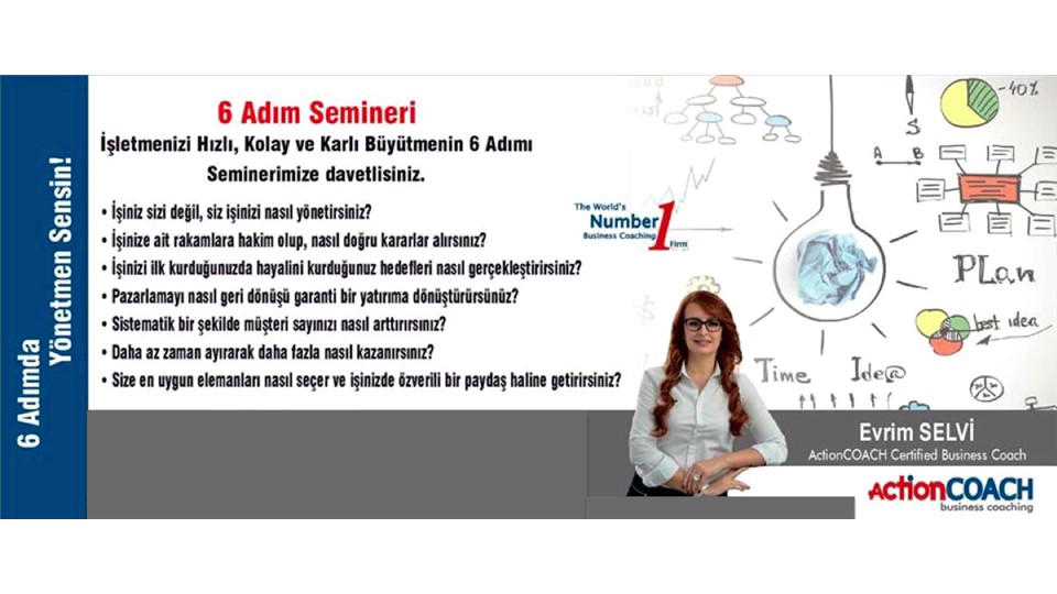 ActionCOACH'la İşletmenizi HIZLI, KOLAY ve KÂRLI Büyütmenin 6 ADIMI