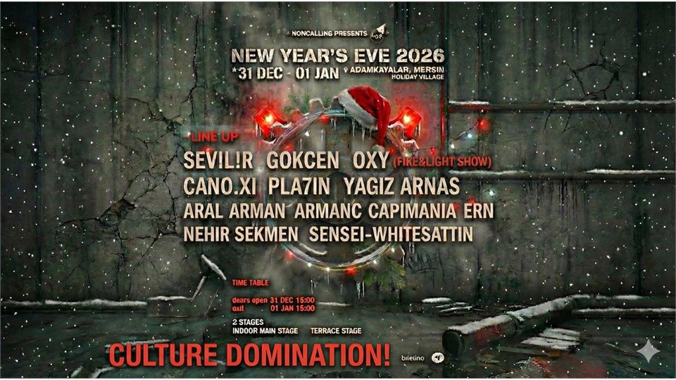 NEW YEAR's EVE 2026 MERSIN,ADAMKAYALAR